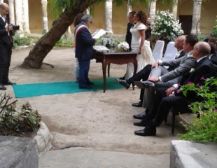 Civil Wedding.Sorrento Saint Francis Cloister
